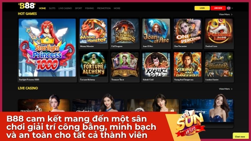 B88 tự hào đáp ứng xuất sắc những tiêu chí này, mang đến cho bạn một môi trường giải trí trực tuyến an tâm.